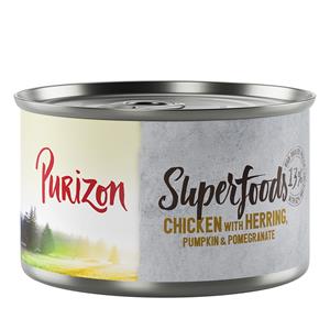 Purizon Superfoods 6 x 140 g - Kip met Haring, Pompoen en Granaatappel