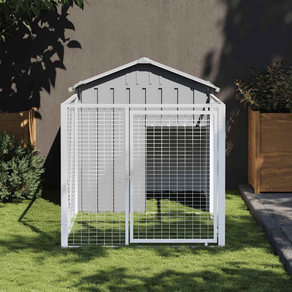 VidaXL Hondenhok met dak 117x201x123 cm gegalvaniseerd staal