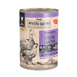 12x400g Wiejska Zagroda Cat Kip en Eend natvoer voor katten