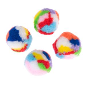 TIAKI Kattenspeelset Pluizige Ballen Set van 4