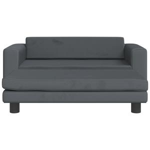 vidaxl Hondenmand met verlengstuk 100x50x30 cm fluweel donkergrijs