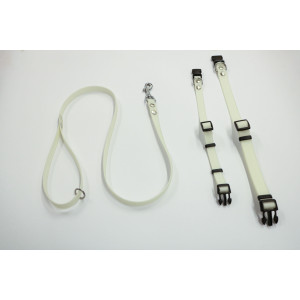 Brekz Halsband of looplijn Luca anti-slip rubber glow in the dark Band 15 mm