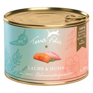 Terra Felis 12 x 200 g Kattenvoer - Zalm & Kip