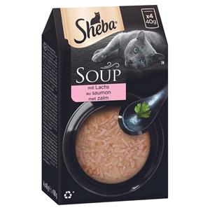 40x 40g Multipack Sheba Classic Soup Fresh Zakjes met Zalm Kattenvoer Nat