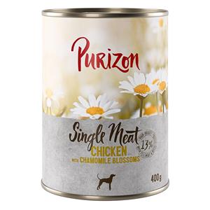 Purizon Single Meat 6 x 400 g - Kip met kamillebloesem