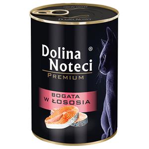 24 x 400 g Dolina Noteci Premium Rijk aan zalm Nat Kattenvoer