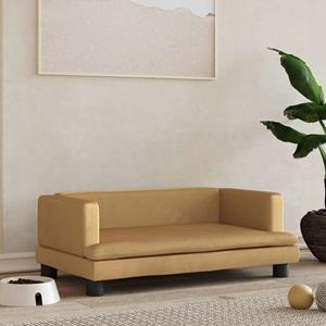 vidaxl Hondenmand 80x45x30 cm fluweel bruin