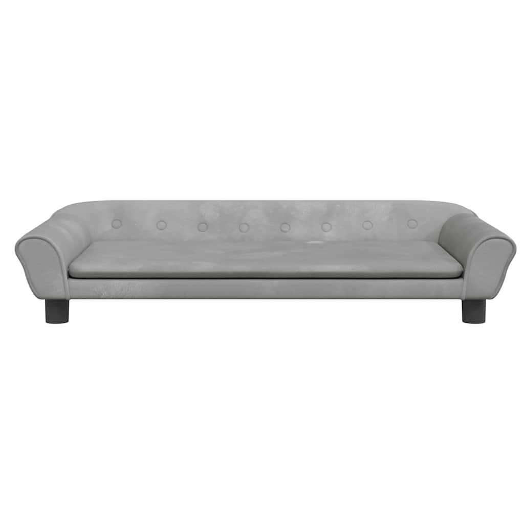 vidaXL Hondenmand 100x50x21 cm fluweel lichtgrijs