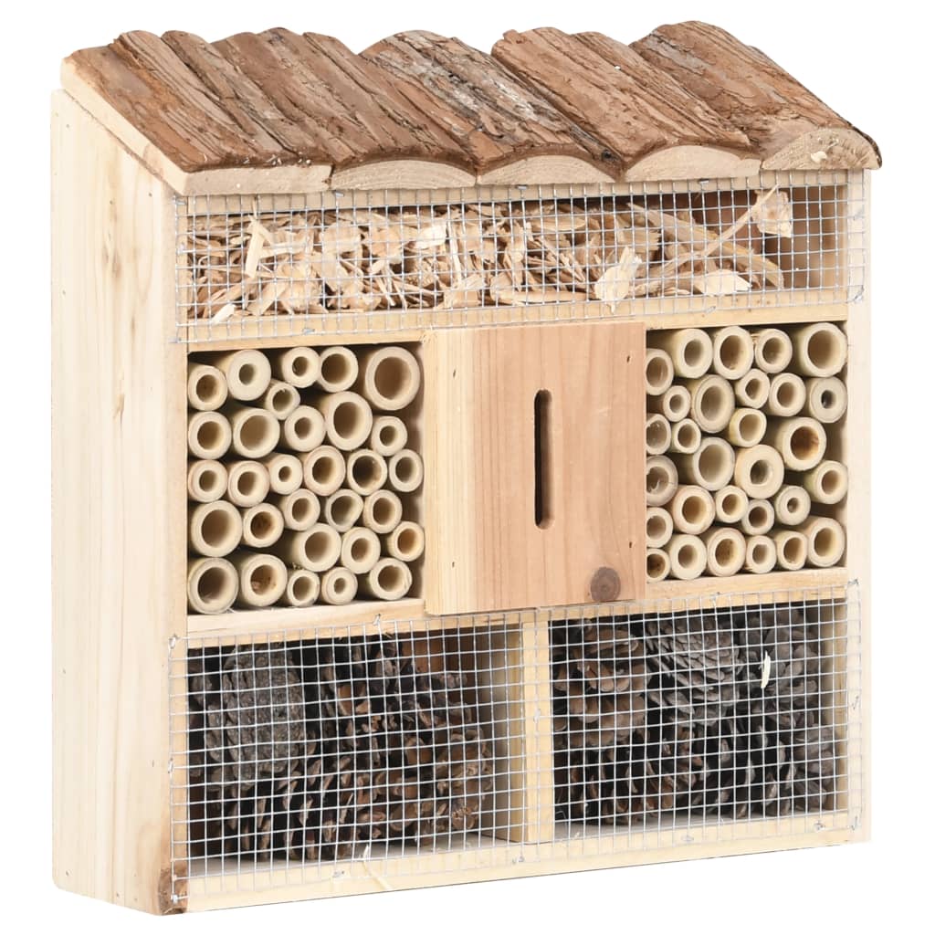 vidaXL Insectenhotel 30x10x30 cm vurenhout