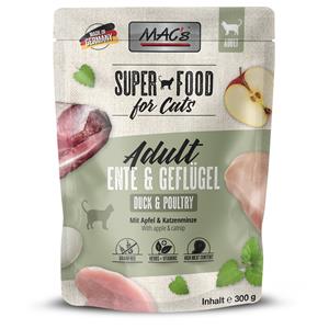 6x 300g MAC's Cat Pouch Eend & Gevogelte natvoer voor katten