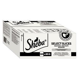 120 x 85 g Sheba Multipack kattenportiezakjes selectie in saus (gevogelte variatie) nat kattenvoer