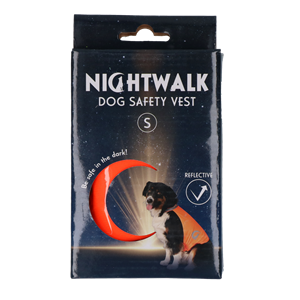 Nightwalk Dog Safety Vest Orange Small