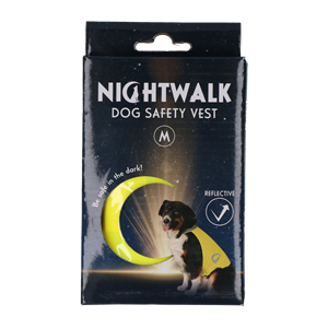 Nightwalk Dog Safety Vest Yellow M