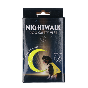 Nightwalk Dog Safety Vest Yellow L