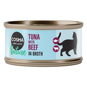 6x70g Nature Tonijn met Rund Cosma Kattenvoer
