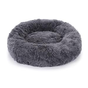 Nobleza Donut mand - Fluffy - Grijs - Rond - 80 cm