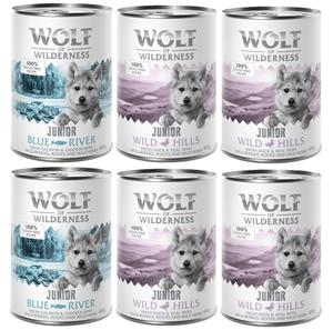 Junior Mixpakket Wolf of Wilderness Graanvrij Honden Natvoer