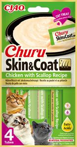 Inaba Churu kat Skin&Coat Puree Kip met Sint-jakobsschelp