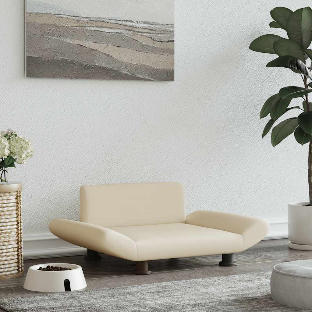 VidaXL Hondenmand 70x45x28 cm stof crèmekleurig