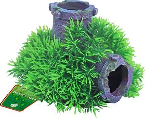 Boon Kunstmatige Green Mossbuis 11cm - Aquarium Plant met Luchtpomp Functie
