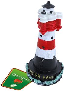 De Boon Vuurtoren Rond Rood/Wit 11CM