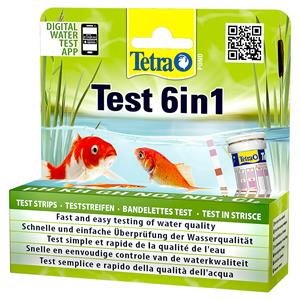 Wasserschnelltest Pond 6 in 1 für Teichwasser 25 Streifen Teichpflege - Tetra