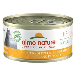 Almo Nature 70g Almo Nature Kattenvoer 6 x 70 g - HFC Natural Kippenborst