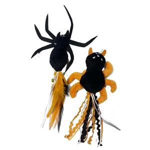 Happy Pet Halloween  Spinnen met veren 2 stuks