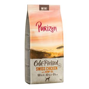 Purizon 1 kg  voor een probeerprijs! Coldpressed Mini Zwitserse Kip met Hennepolie