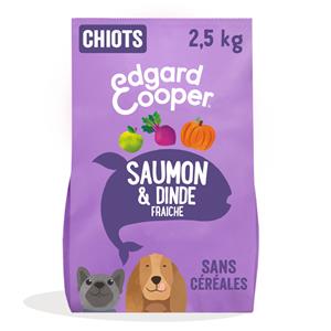 2x2,5kg Edgard & Cooper Puppy zalm, kalkoen graanvrij - Droog hondenvoer