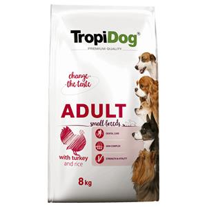 8kg Tropidog Premium Adult Small Kalkoen & Rijst hondenvoer droog