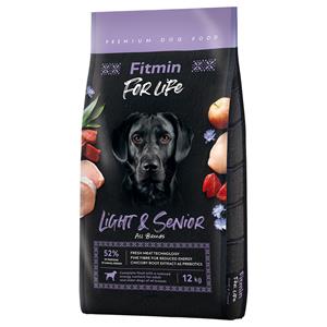 12kg, Fitmin Dog for Life Light & Senior, droog hondenvoer