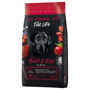 Fitmin Dog For Life, Rundvlees en Rijst - 12 kg