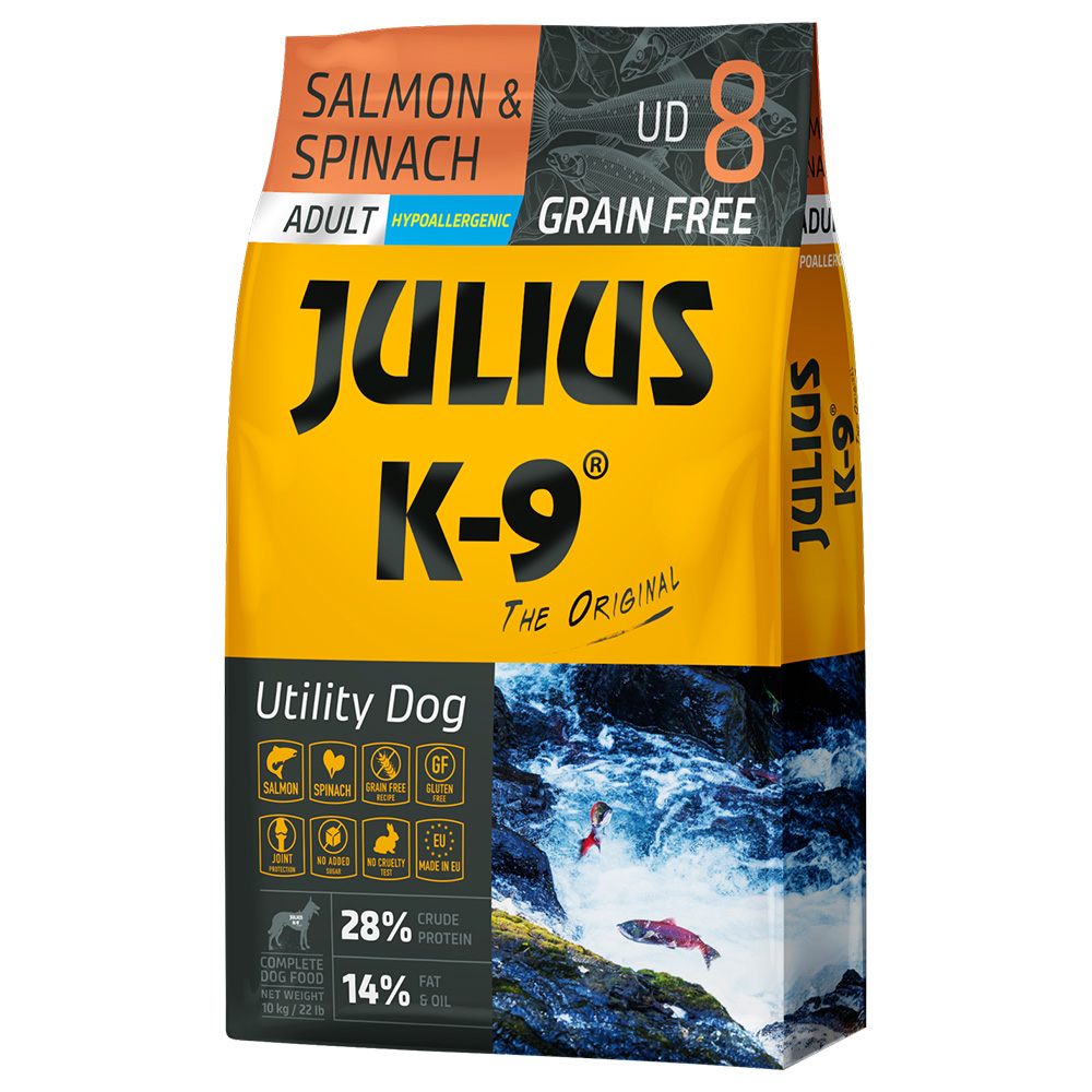 2 x 10 kg JULIUS K-9 Adult zalm & spinazie hondenvoer droog