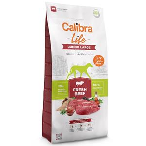12kg Calibra Life Junior Large Breed met vers rundvlees hondenvoer droog