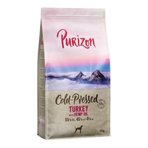 Purizon 12 kg Coldpressed Kalkoen + 1,8 kg Single Meat Adult Zalm met Spinazie Honden Droogvoer