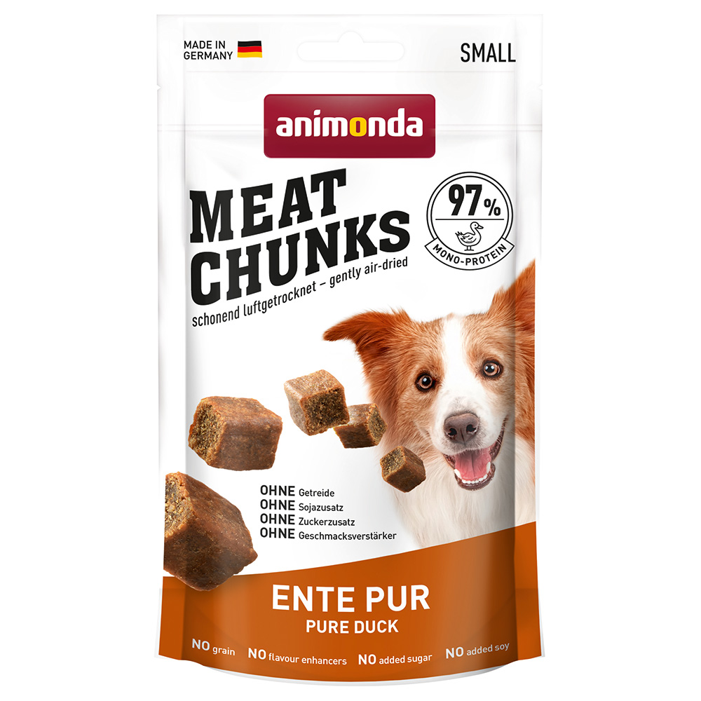 Animonda 4x60g Meat Chunks Small Eend Puur  Hond