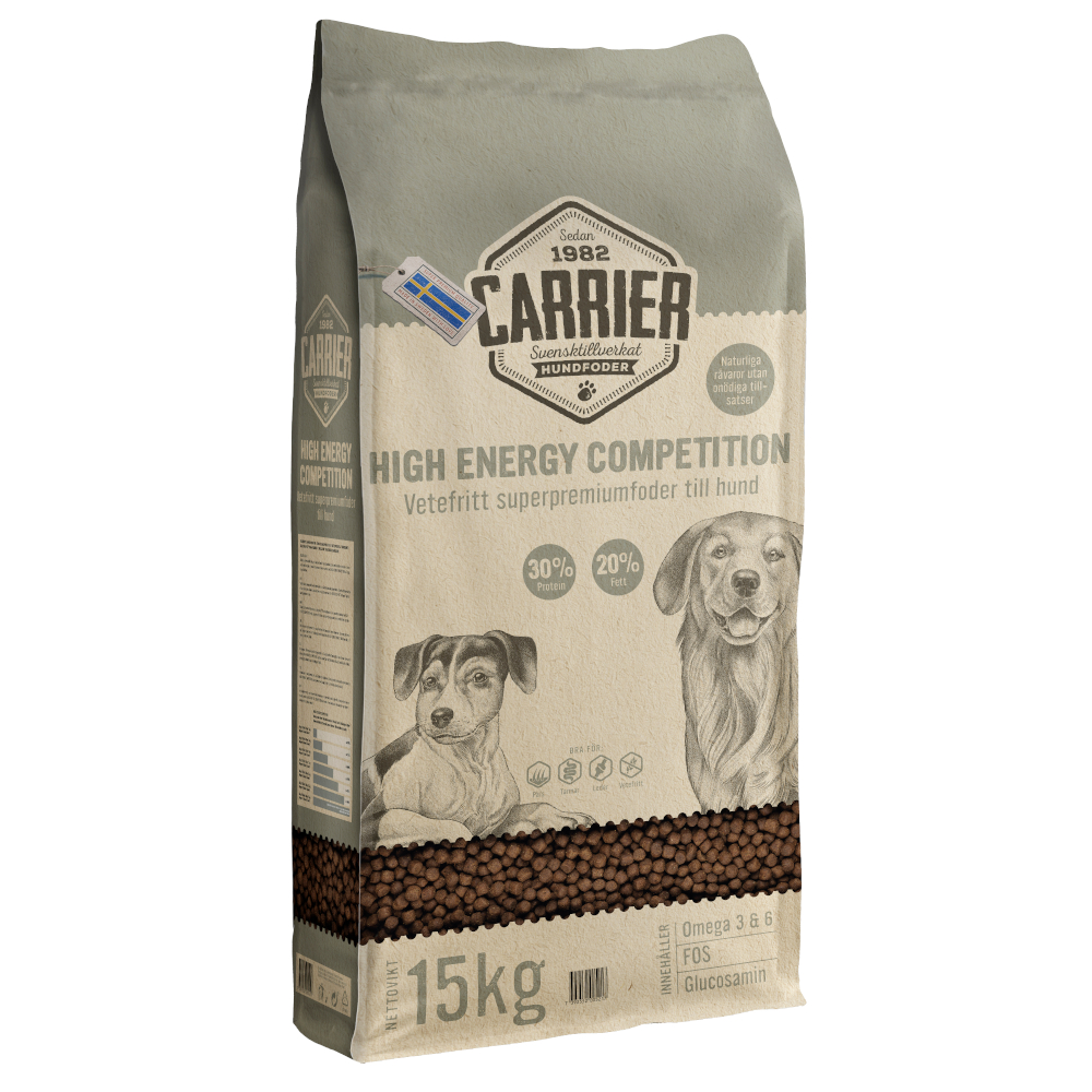 2 x 15 kg Carrier High Energy Competition 30/20 droog hondenvoer