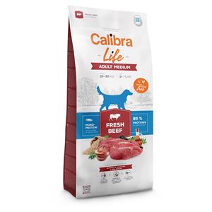 Calibra Dubbelpak: 2x12kg  Life Adult Medium Breed met vers rundvlees hondenvoer droog