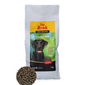 Topbrok kip"rijst geperst 'For all dogs'