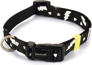 Beeztees Thunder - Halsband Hond - Nylon - Zwart - 35-50cmx20mm