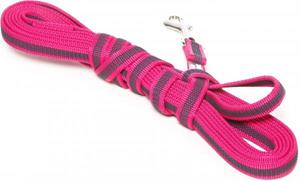 Julius-K9 Lange lijn hond - Antislip - 14mm x 5m - Met handvat - Roze