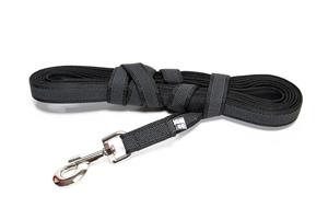 Julius-K9 Lange lijn hond- 14mm x 5m - Met handvat - Zwart