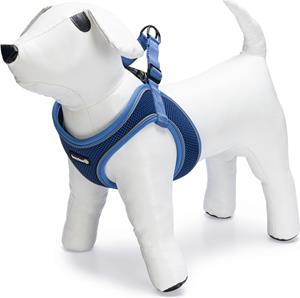 Beeztees Premium Parinca Instaptuig - Hondentuig - Nylon"Neopreen - Blauw - 30-35x1,5 cm