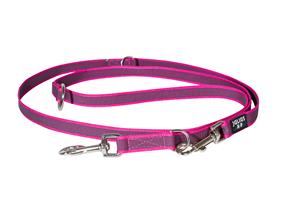 Julius-K9 Dubbele lijn Rosa 20 mm 2,2 m 50 kg hond
