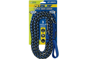 Petsport Triple Safe 6Ft Leash Blauw