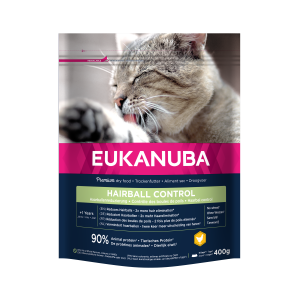 Eukanuba Hairball Control Kip Adult Kattenvoer 400gr