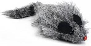 Beeztees Langharig Muisje+Piep - Kattenspeelgoed - Pluche - 9x3,5x4 cm