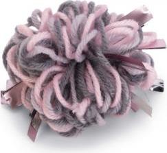 Beeztees Bal Mendel - Kattenspeelgoed - Wol - Grijs"Roze - Dia. 7 cm