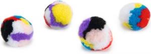 Beeztees Pomponballetje+Catnip - Kattenspeelgoed - 4ST - 4 cm